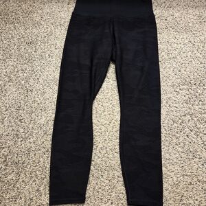 Black laser cut Camouflage Leggings